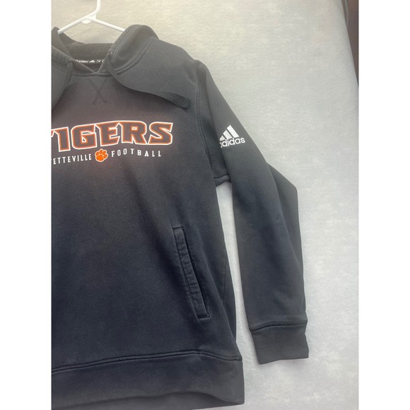 Tigers Adidas hoodie Fayetteville football Mens M black sweatshirt medium hood - Picture 10 of 14